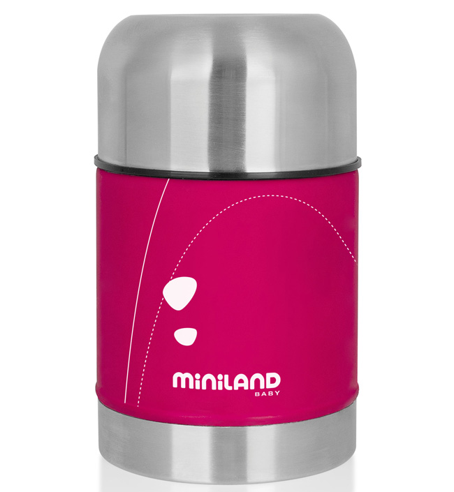 Детский термос для еды Miniland Soft Thermo Food 600 мл розовый