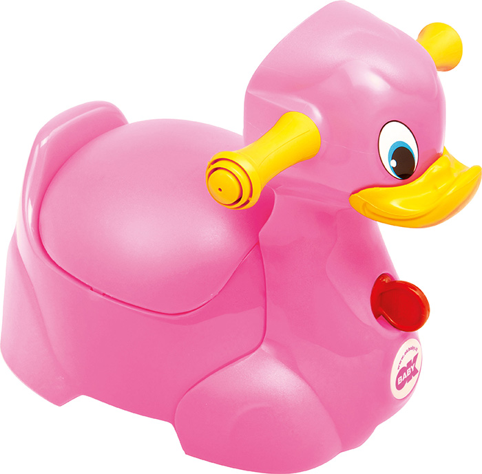 Горшок музыкальный Ok Baby Quack розовый