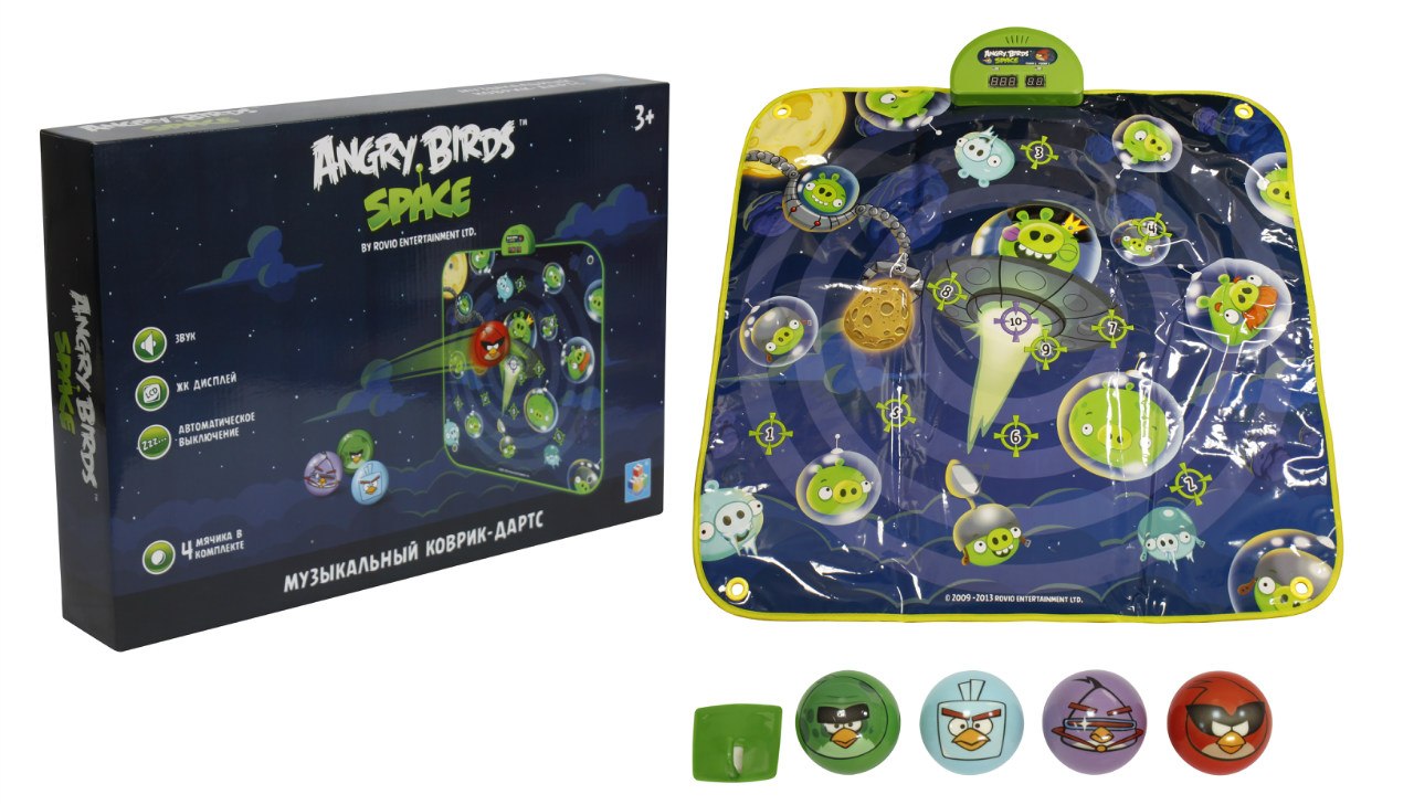 Музыкальный коврик-игра дартс 1 Toy "Angry Birds" Спейс