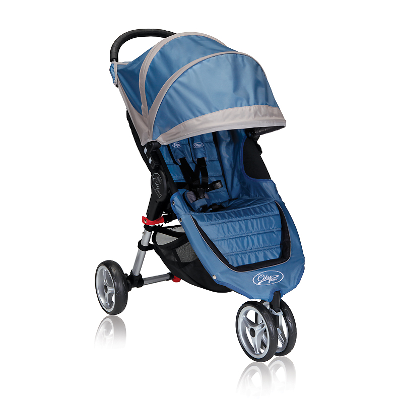 Коляска прогулочная Baby Jogger City Mini Single голубой-серый