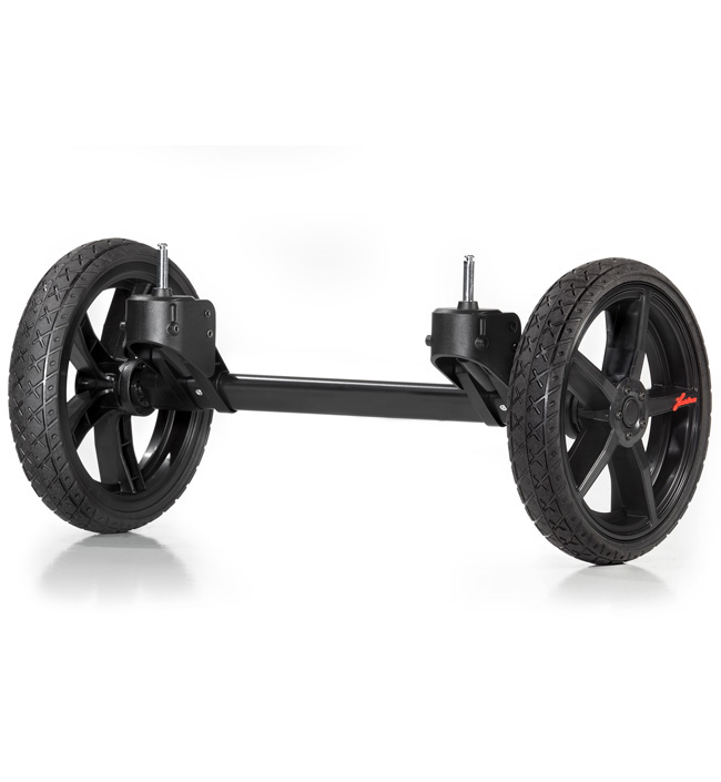 Комплект больших передних колес Hartan для Topline S (Quad system) черный/оранжевый