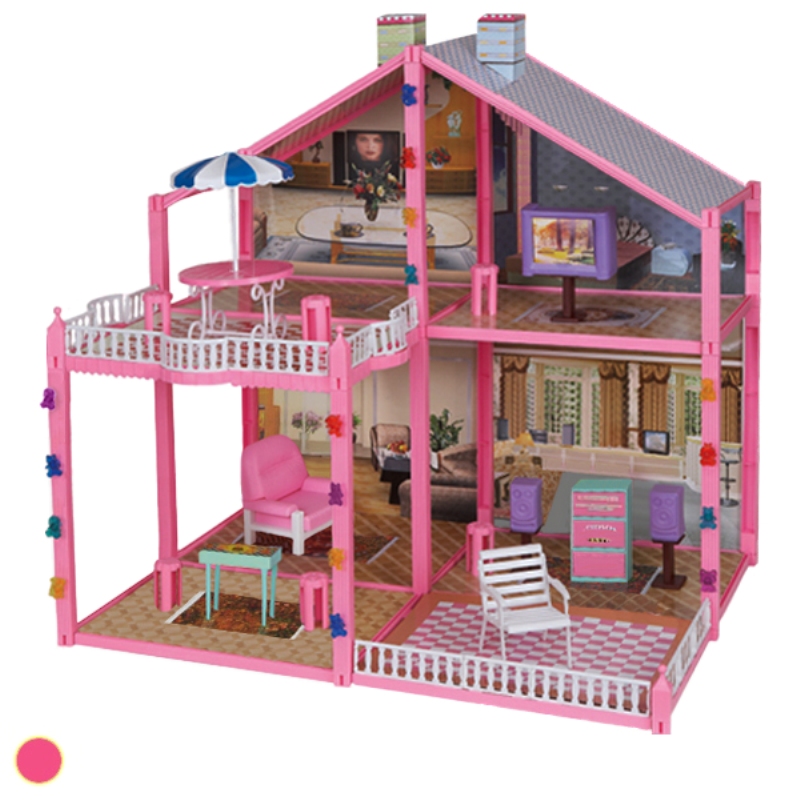 Дом для кукол 1 Toy "Красотка" (133 детали, 4 комнаты)