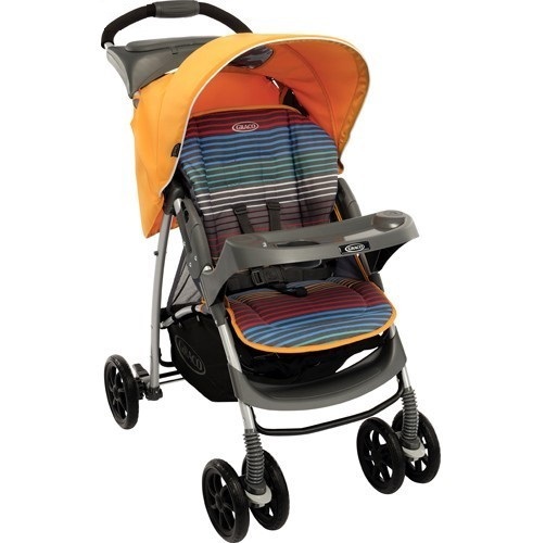 Коляска прогулочная Graco Mirage + W Parent tray and boot Jaffa stripe