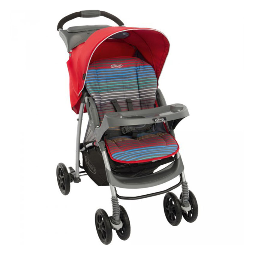 Коляска прогулочная Graco Mirage + W Parent tray and boot Pepper Stripe