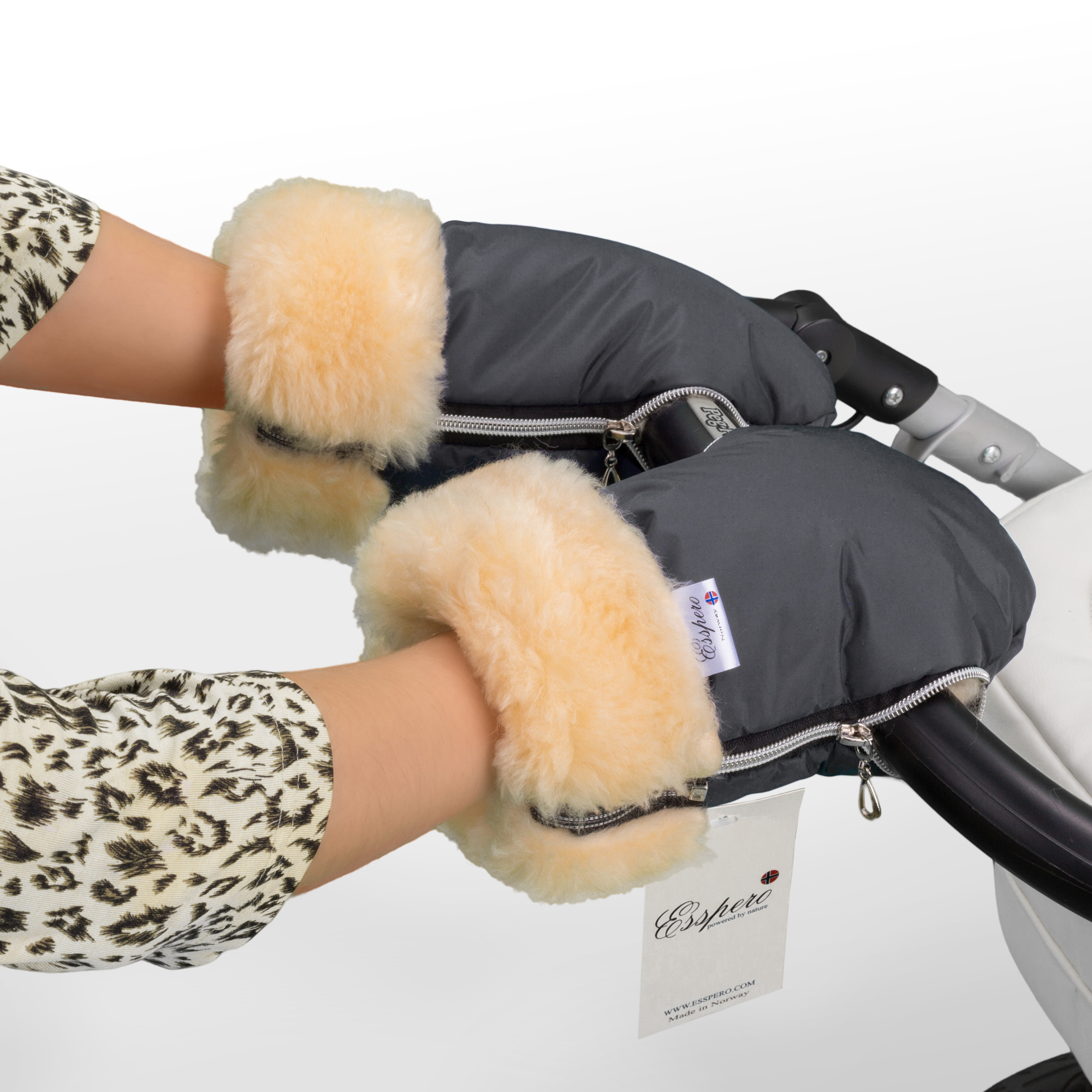 Муфта-рукавички для коляски Esspero Double из натуральной шерсти. Фото N4