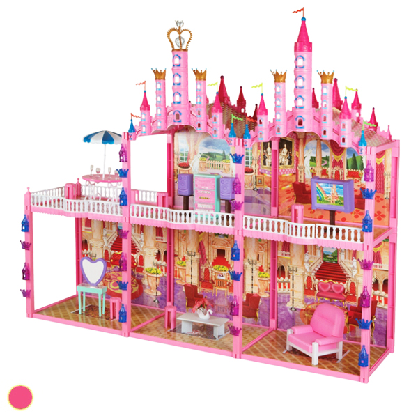 Замок для кукол с мебелью 1 Toy "Красотка" 187 деталей