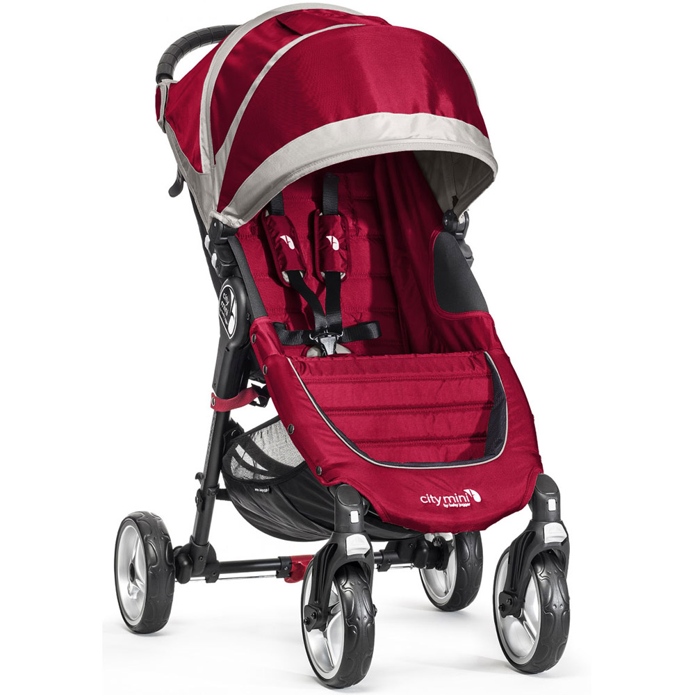 Коляска прогулочная Baby Jogger City Mini Single 4Wheel красно-серый