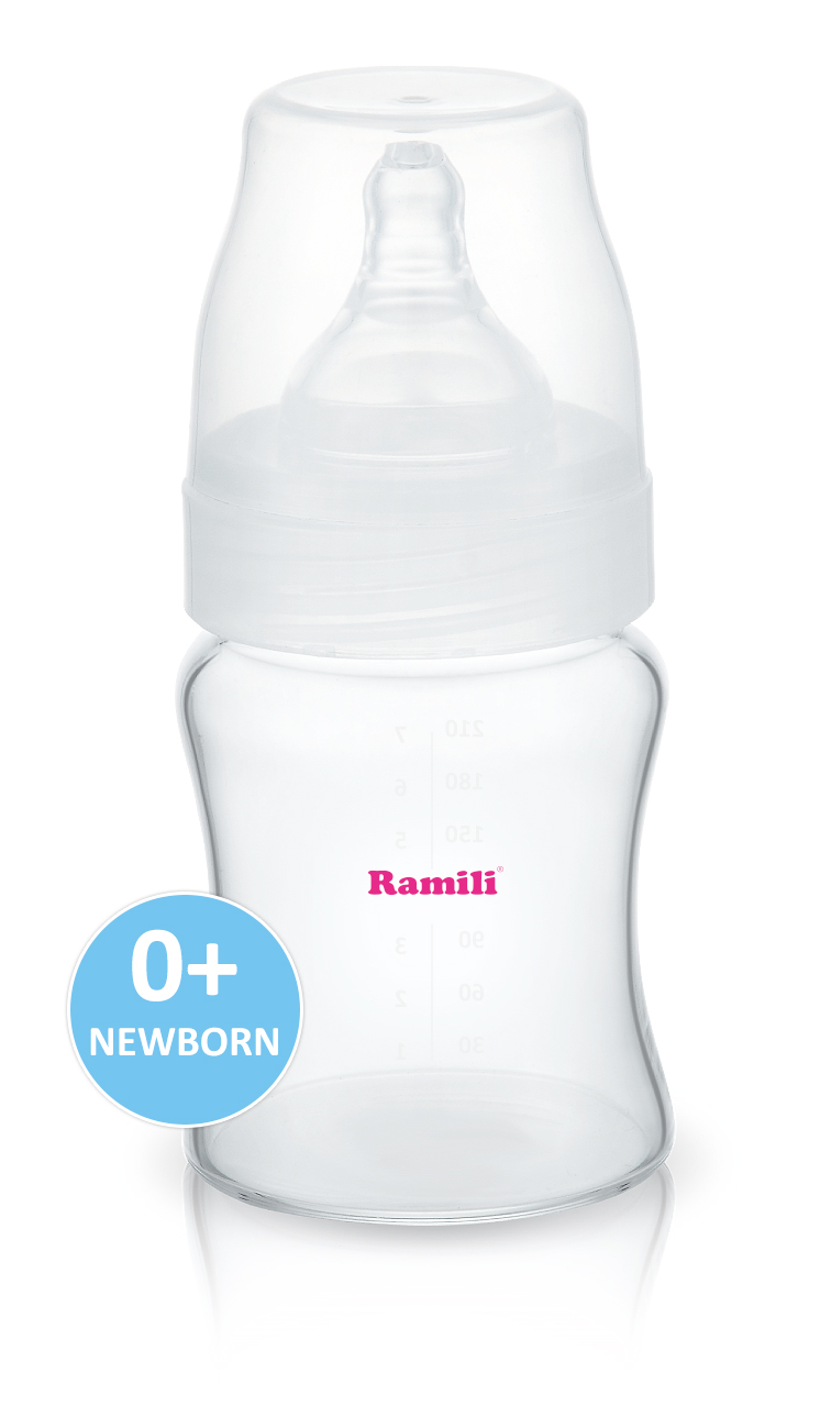 Противоколиковая  бутылочка для кормления Ramili Baby 210 мл